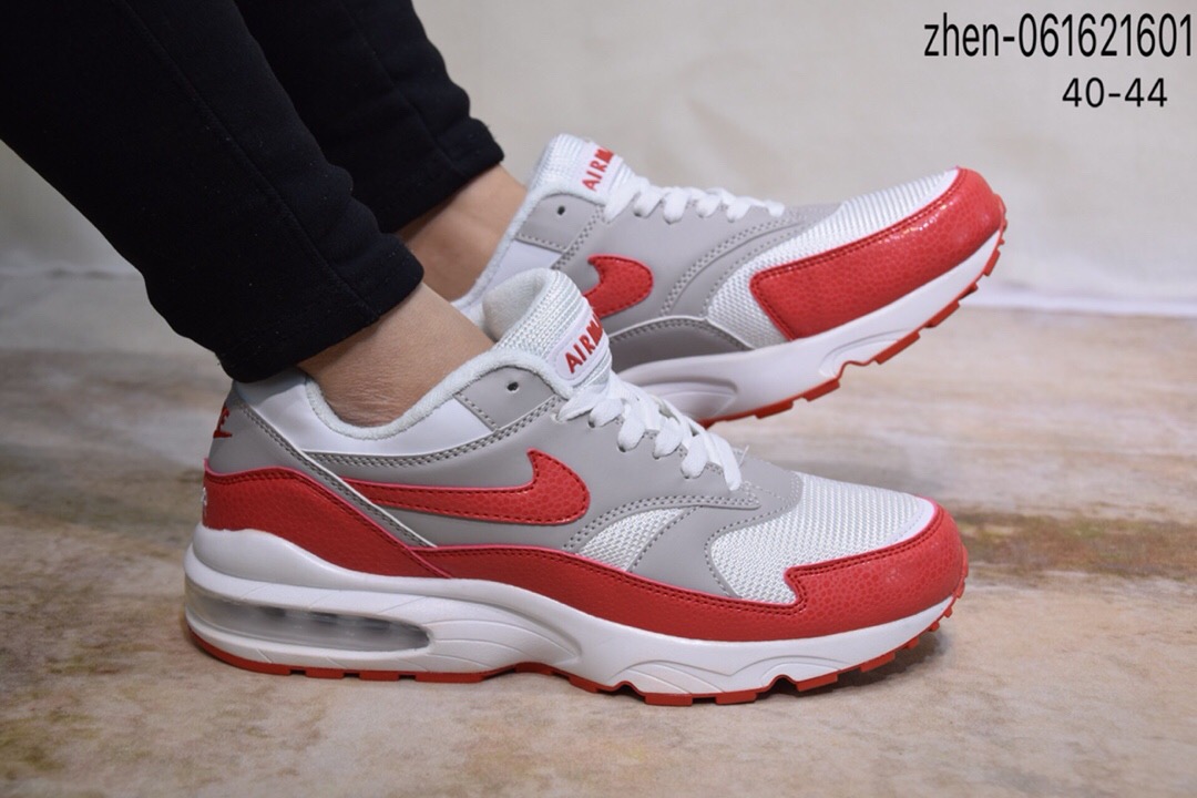 Nike Air Max 93 White Grey Red Shoes - Click Image to Close